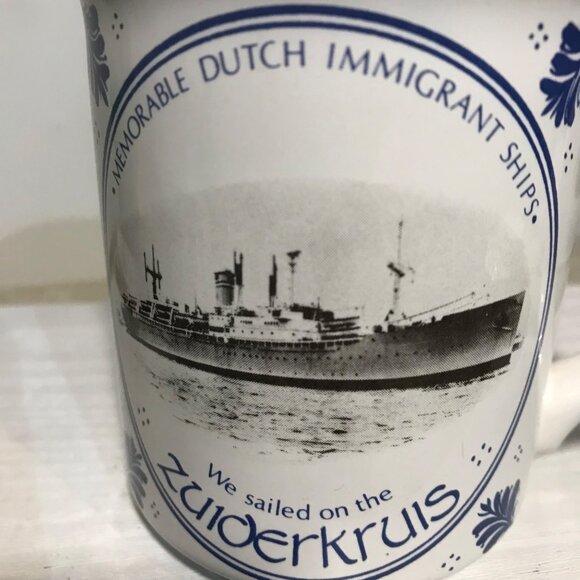 Vintage Vaarwel Mijn Nederland Zuiderkruis Ship Mug - Picture 3 of 8